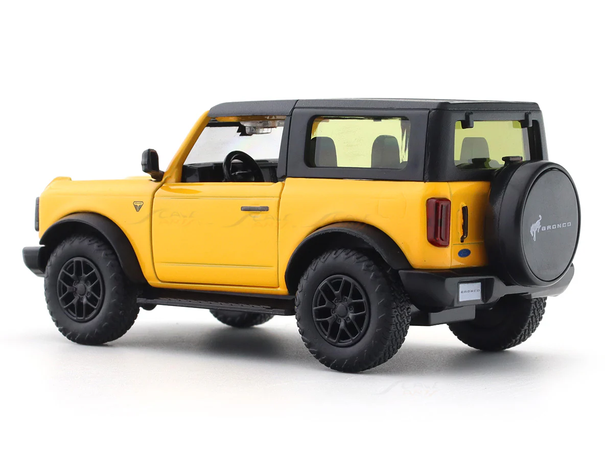 Ford Bronco Badlands yellow 1:33-42 RMZ City licensed pull back car scale model - Image 3