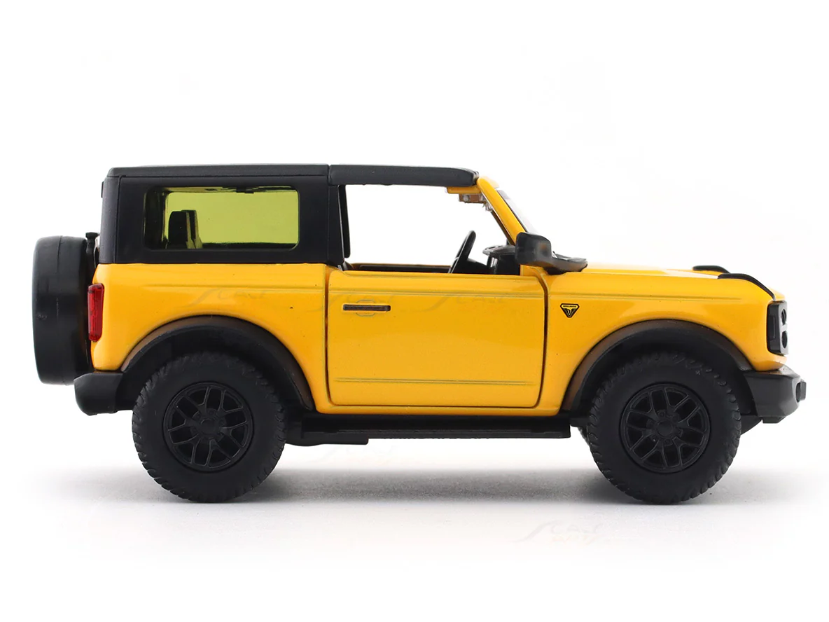 Ford Bronco Badlands yellow 1:33-42 RMZ City licensed pull back car scale model - Image 5