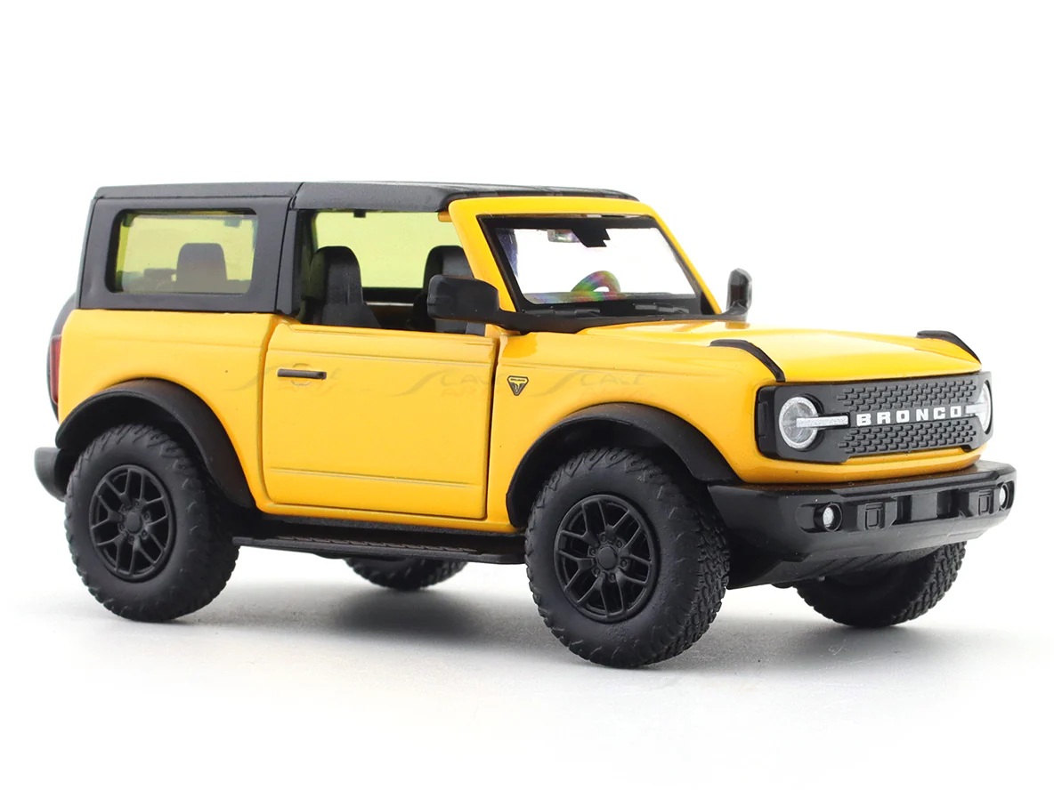 Ford Bronco Badlands yellow 1:33-42 RMZ City licensed pull back car scale model - Image 6