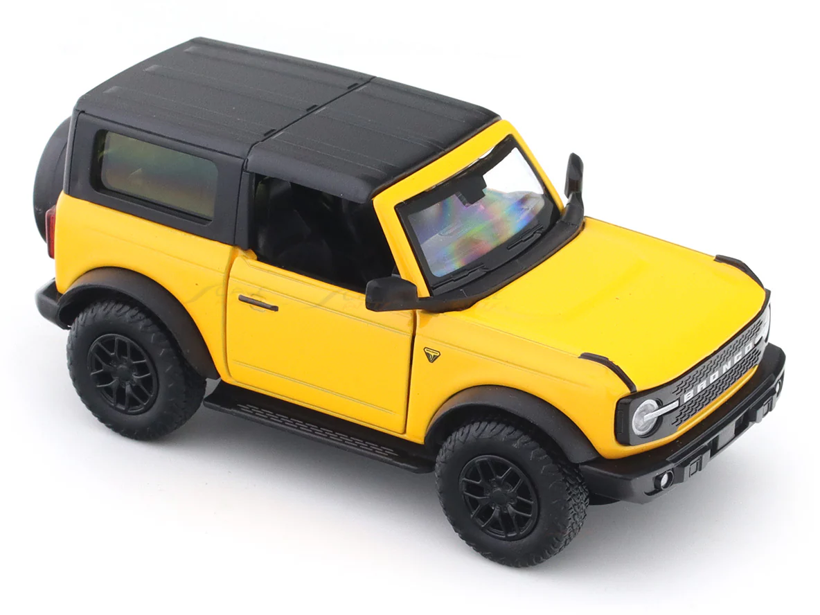 Ford Bronco Badlands yellow 1:33-42 RMZ City licensed pull back car scale model - Image 7