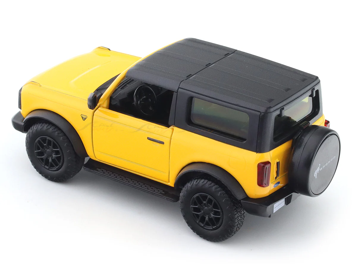 Ford Bronco Badlands yellow 1:33-42 RMZ City licensed pull back car scale model - Image 8