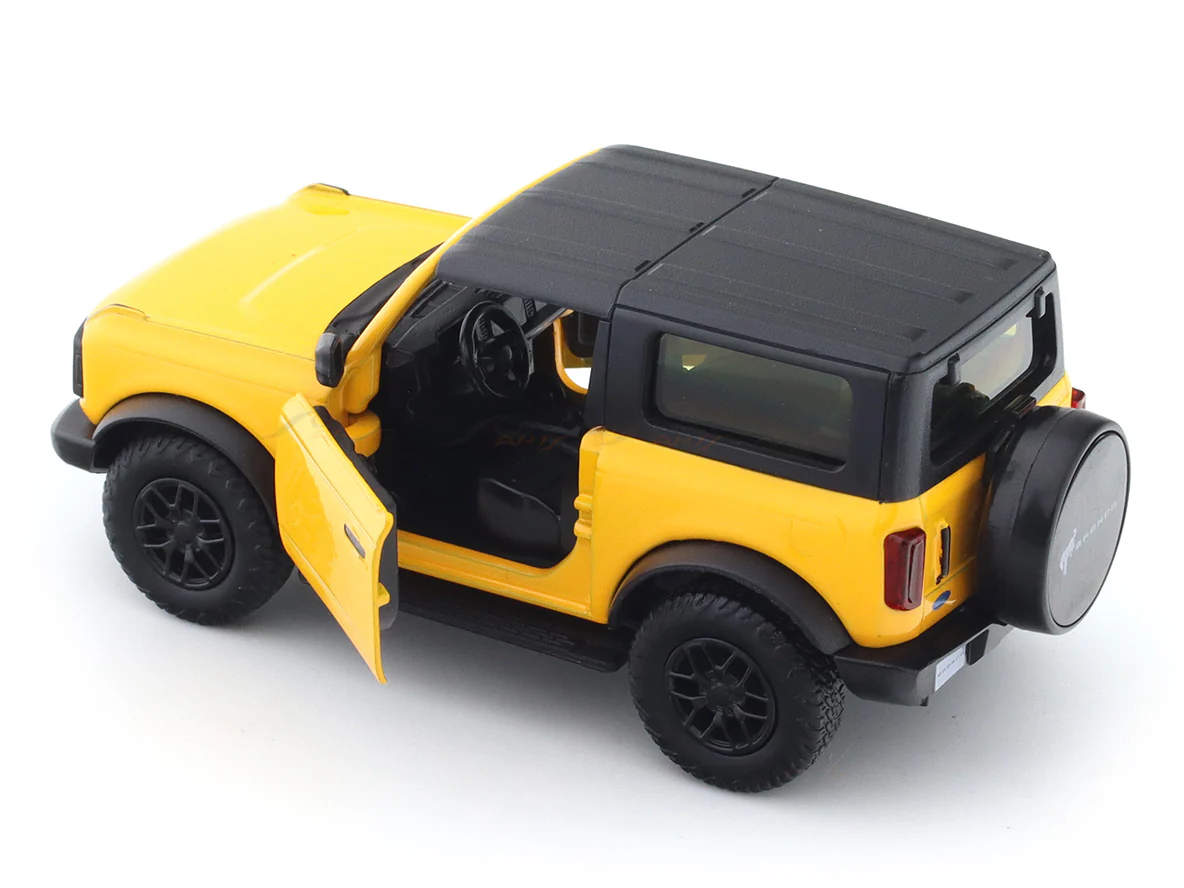 Ford Bronco Badlands yellow 1:33-42 RMZ City licensed pull back car scale model - Image 9