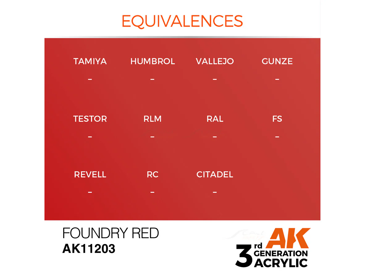 Foundry Red 17ml AK Interactive acrylic color AK11203 - Image 2