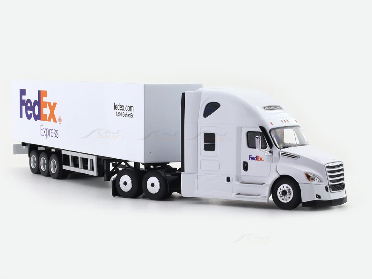 Freightliner Cascadia Container Truck FedEx 1:64 TimeMicro diecast scale model car miniature car collectible - Image 7