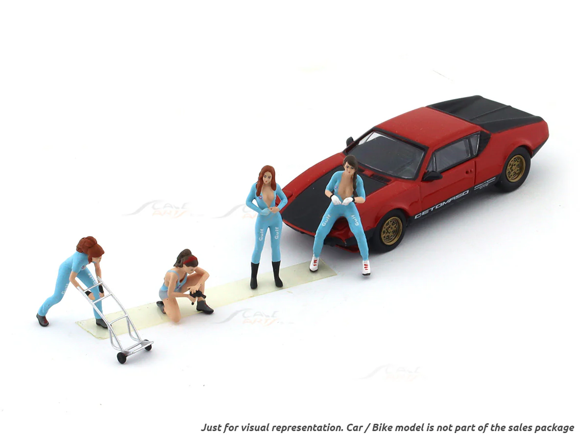 Gulf Garage Girls figure set 1:64 Moreart scale model diorama - Image 2