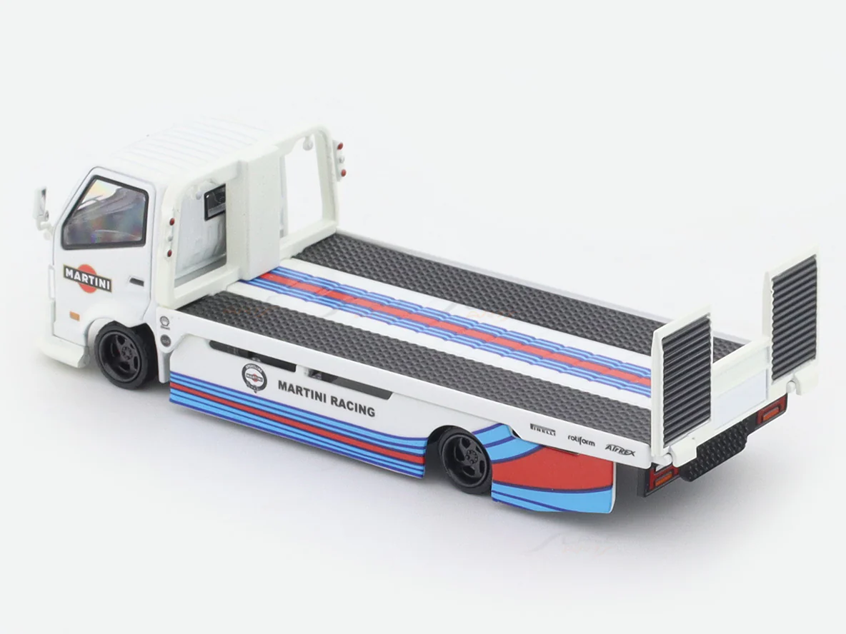 Hino 300 Custom Flatbed Truck Martini 1:64 Time Micro diecast scale model car miniature car collectible - Image 10