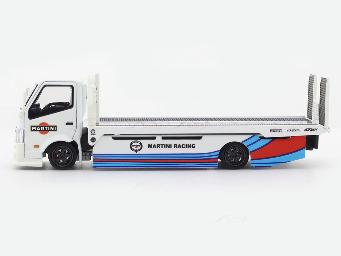 Hino 300 Custom Flatbed Truck Martini 1:64 Time Micro diecast scale model car miniature car collectible - Image 2