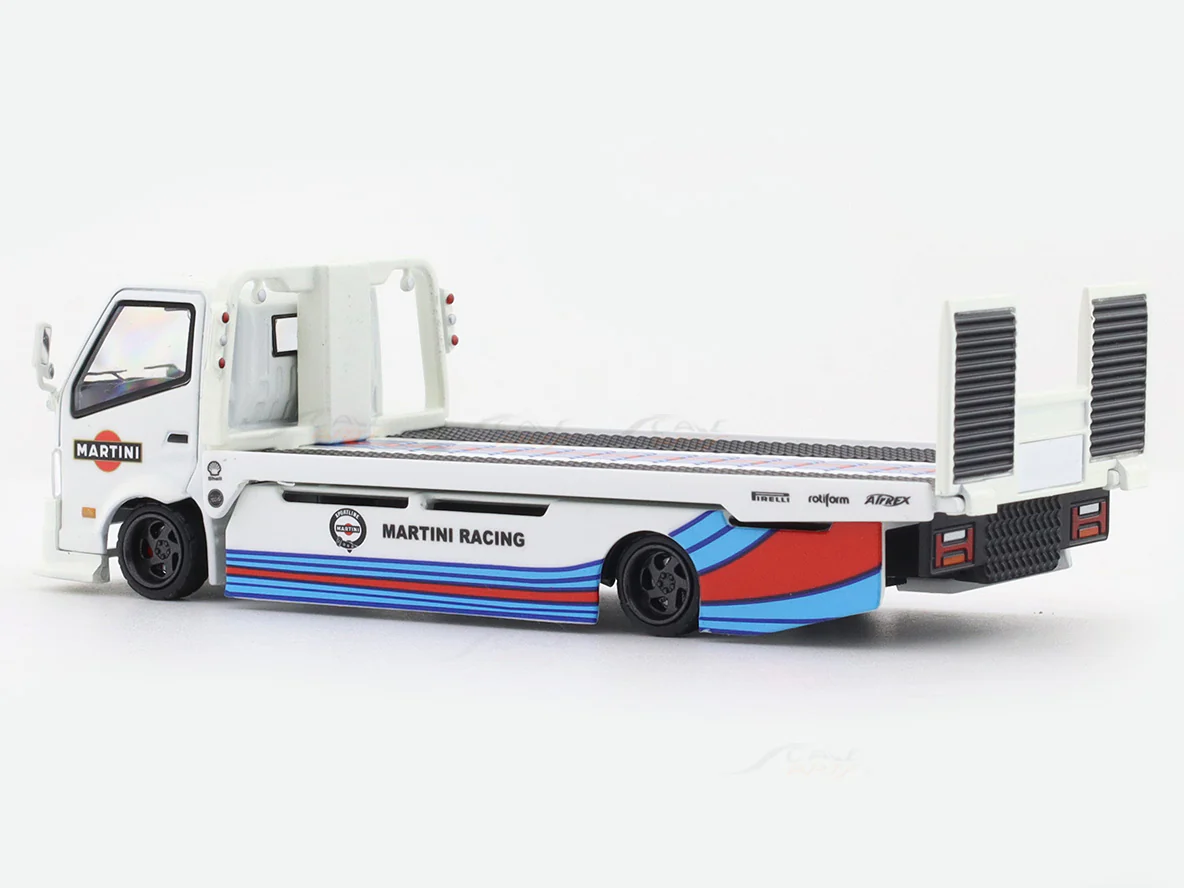 Hino 300 Custom Flatbed Truck Martini 1:64 Time Micro diecast scale model car miniature car collectible - Image 3