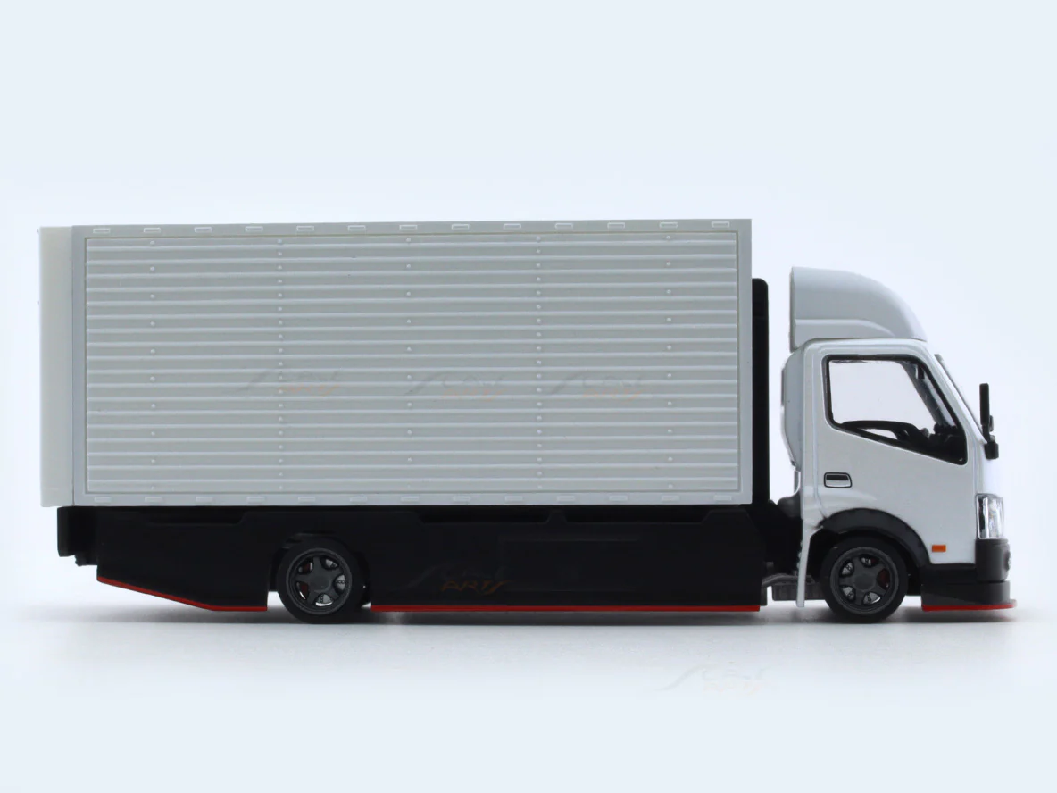 Hino 300 Custom white 1:64 Micro Turbo diecast scale model tuck collectible - Image 7