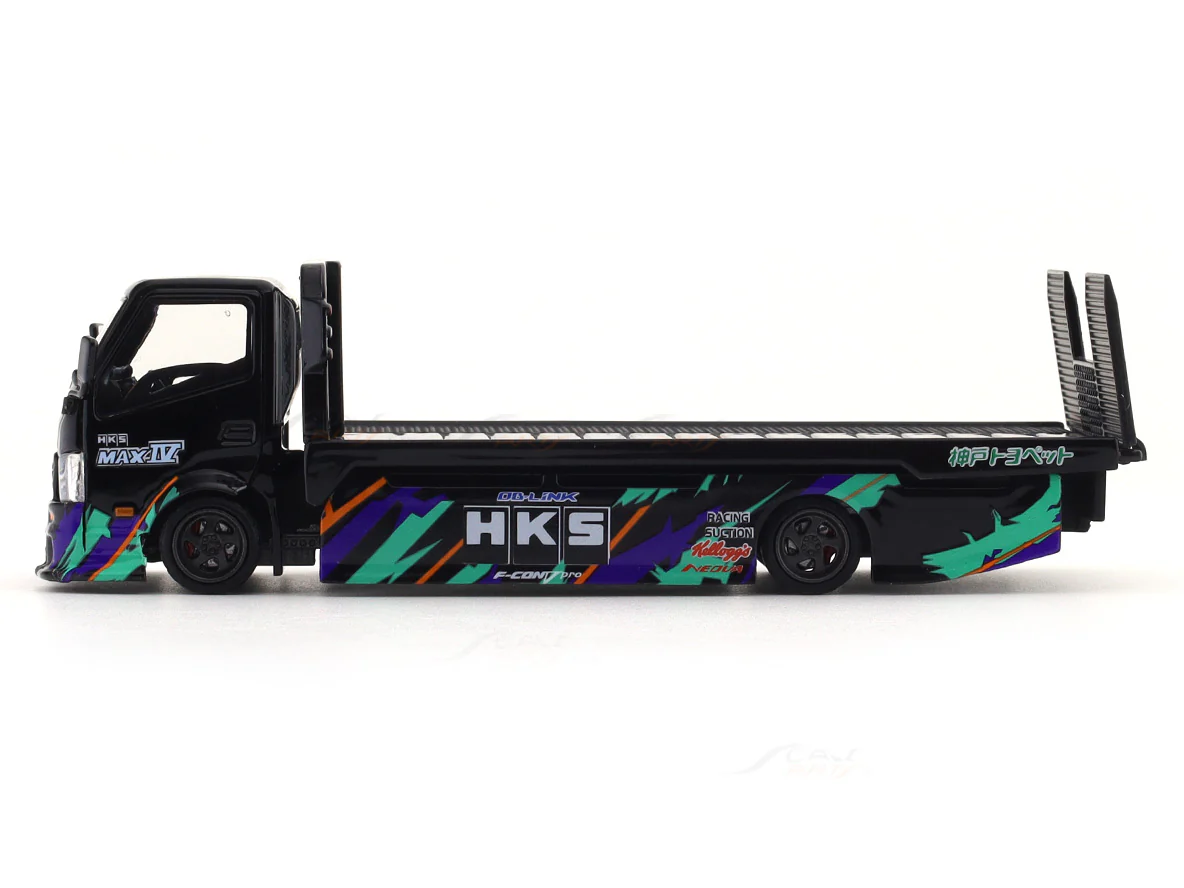 Hino H300 Flatbed Truck HKS 1:64 Time Micro diecast scale model car miniature car collectible - Image 2