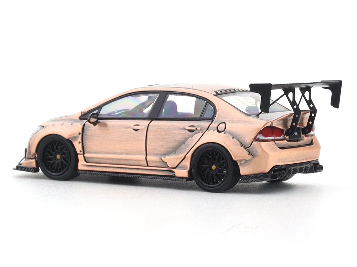 Honda Civic FD2 copper 1:64 Time Micro diecast scale model car miniature - Image 3