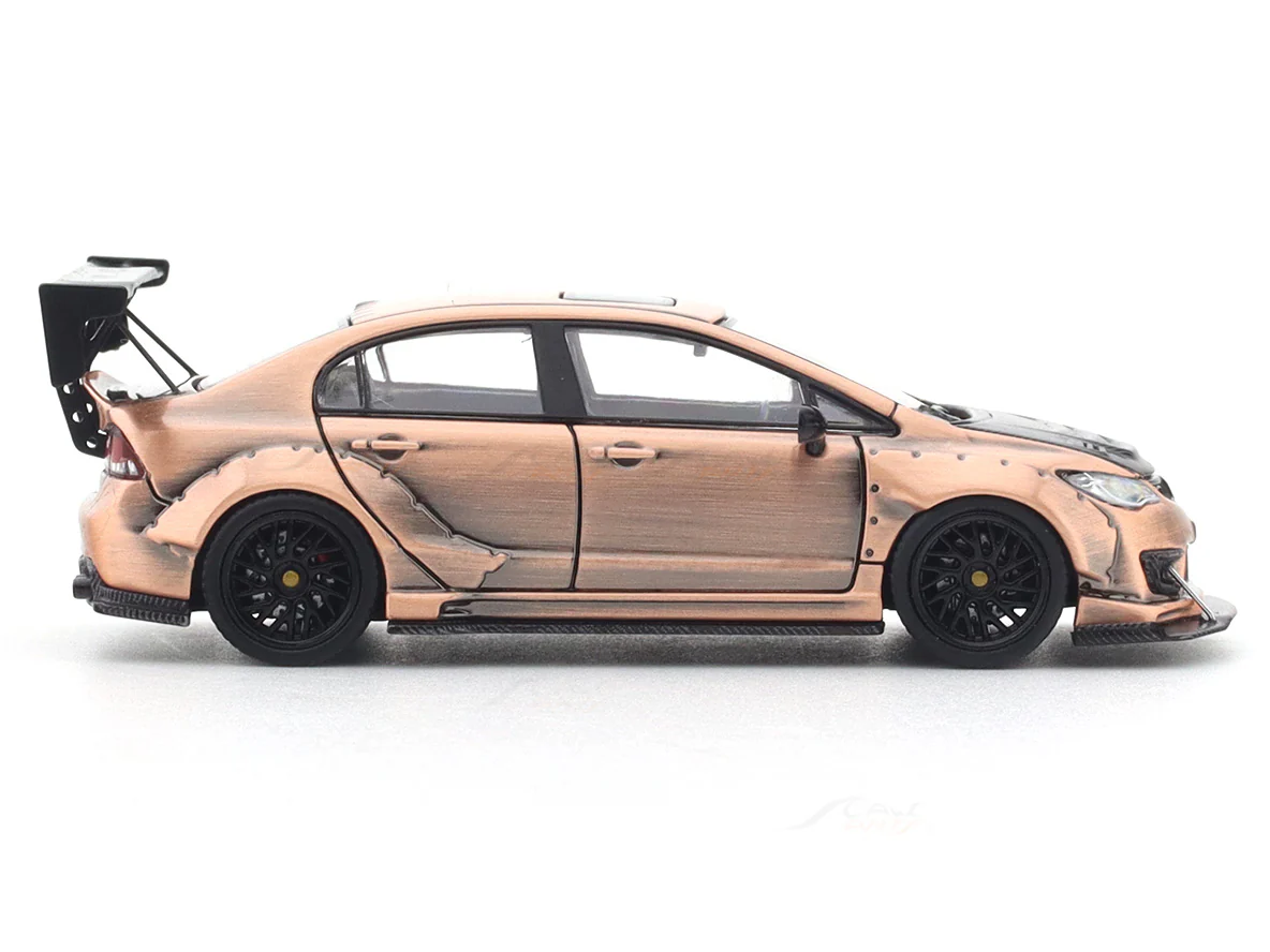 Honda Civic FD2 copper 1:64 Time Micro diecast scale model car miniature - Image 5