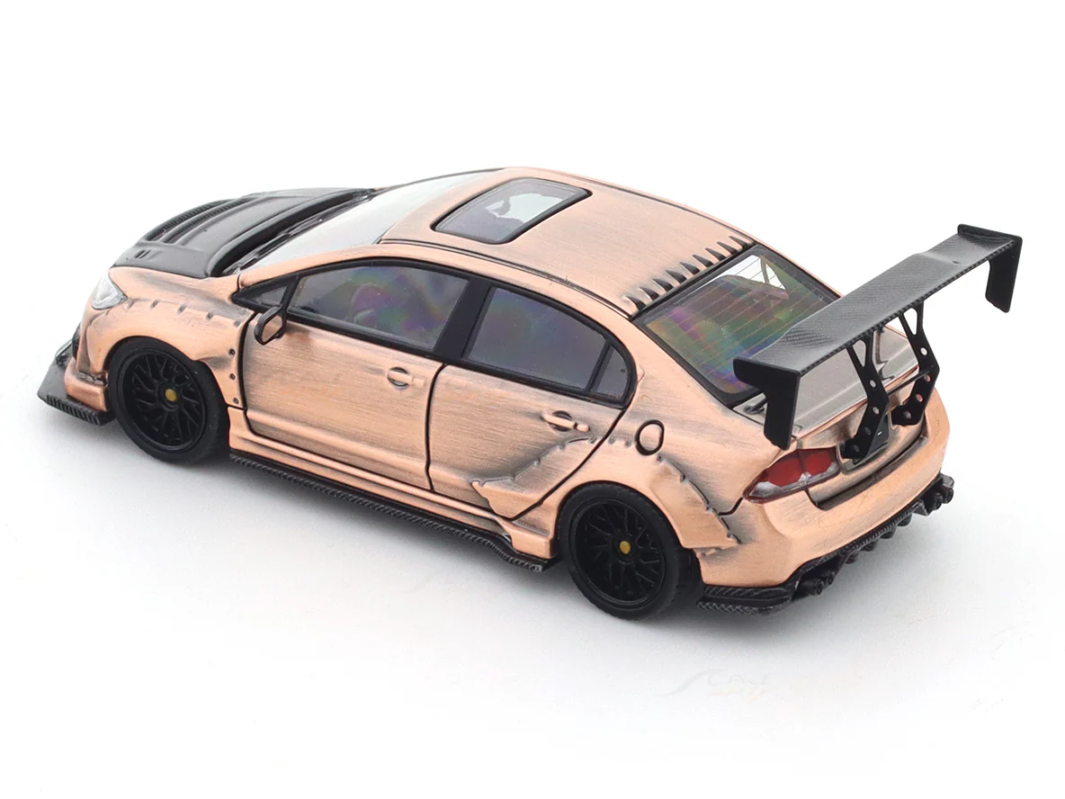 Honda Civic FD2 copper 1:64 Time Micro diecast scale model car miniature - Image 8