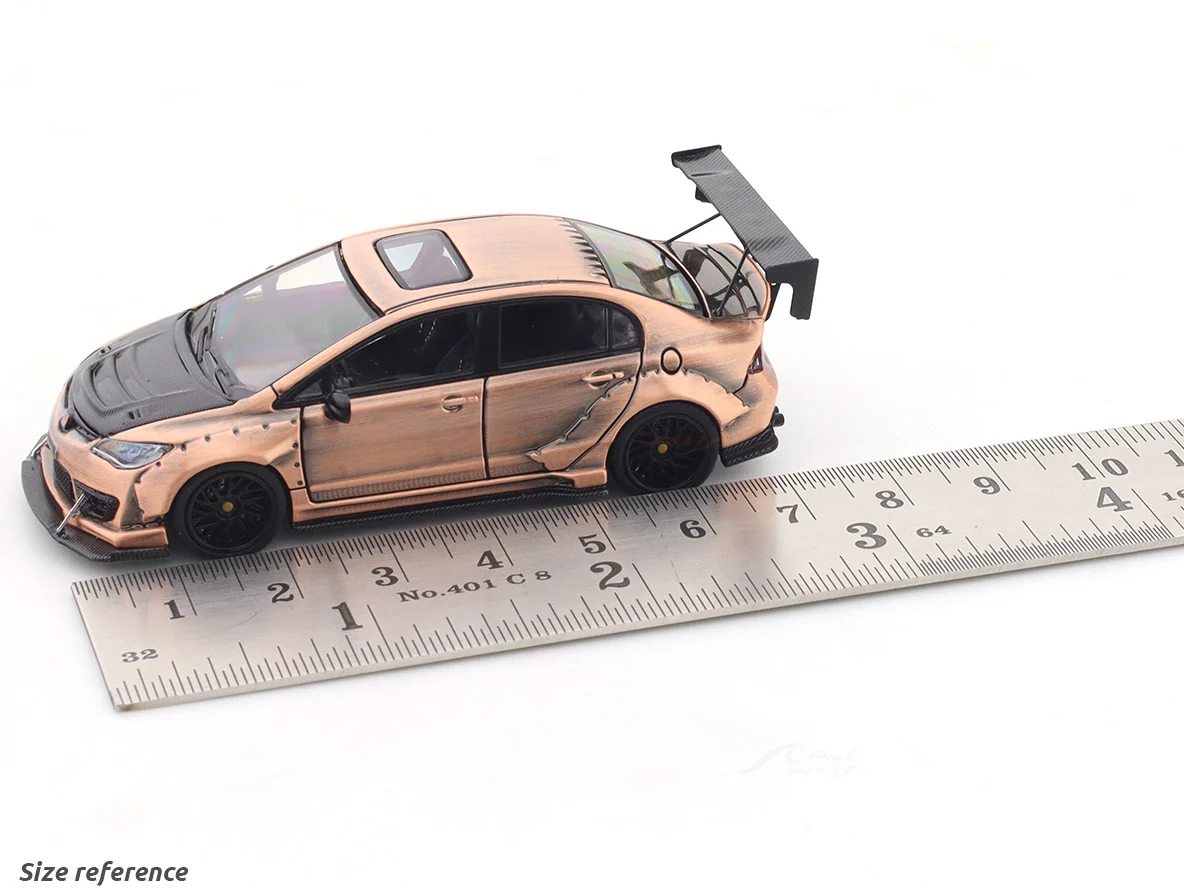 Honda Civic FD2 copper 1:64 Time Micro diecast scale model car miniature - Image 9