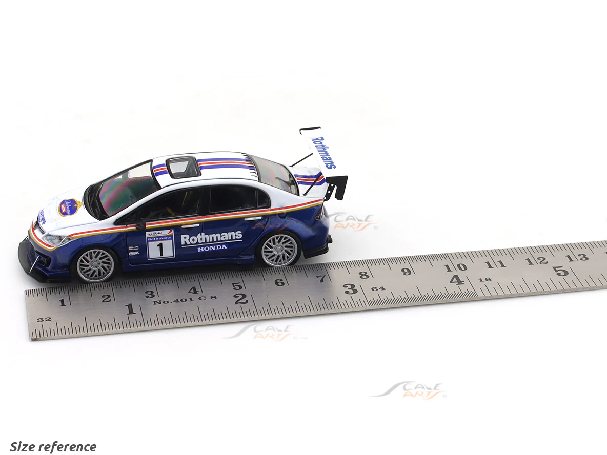 Honda Civic FD2 Rothmans with figure 1:64 Time Micro Diecast Scale Model Car Miniature - Image 10
