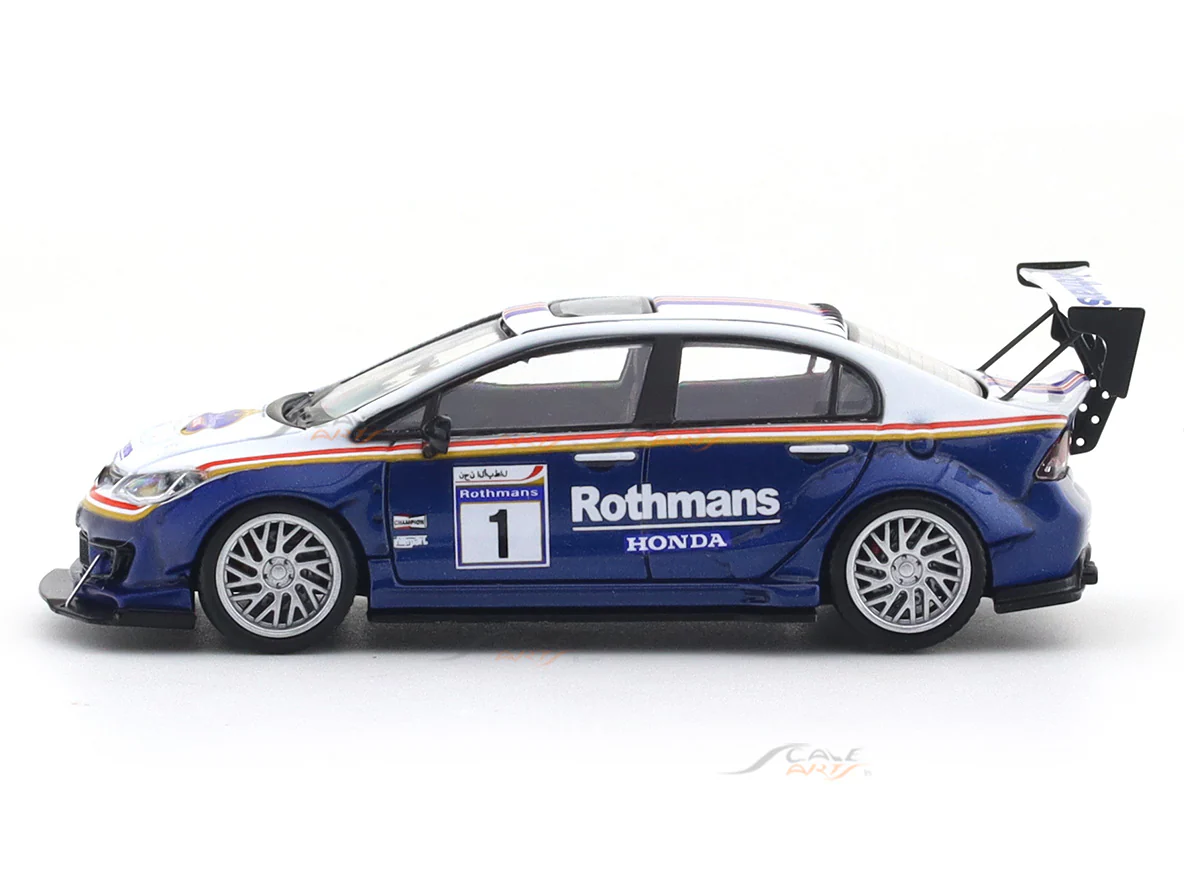 Honda Civic FD2 Rothmans with figure 1:64 Time Micro Diecast Scale Model Car Miniature - Image 3