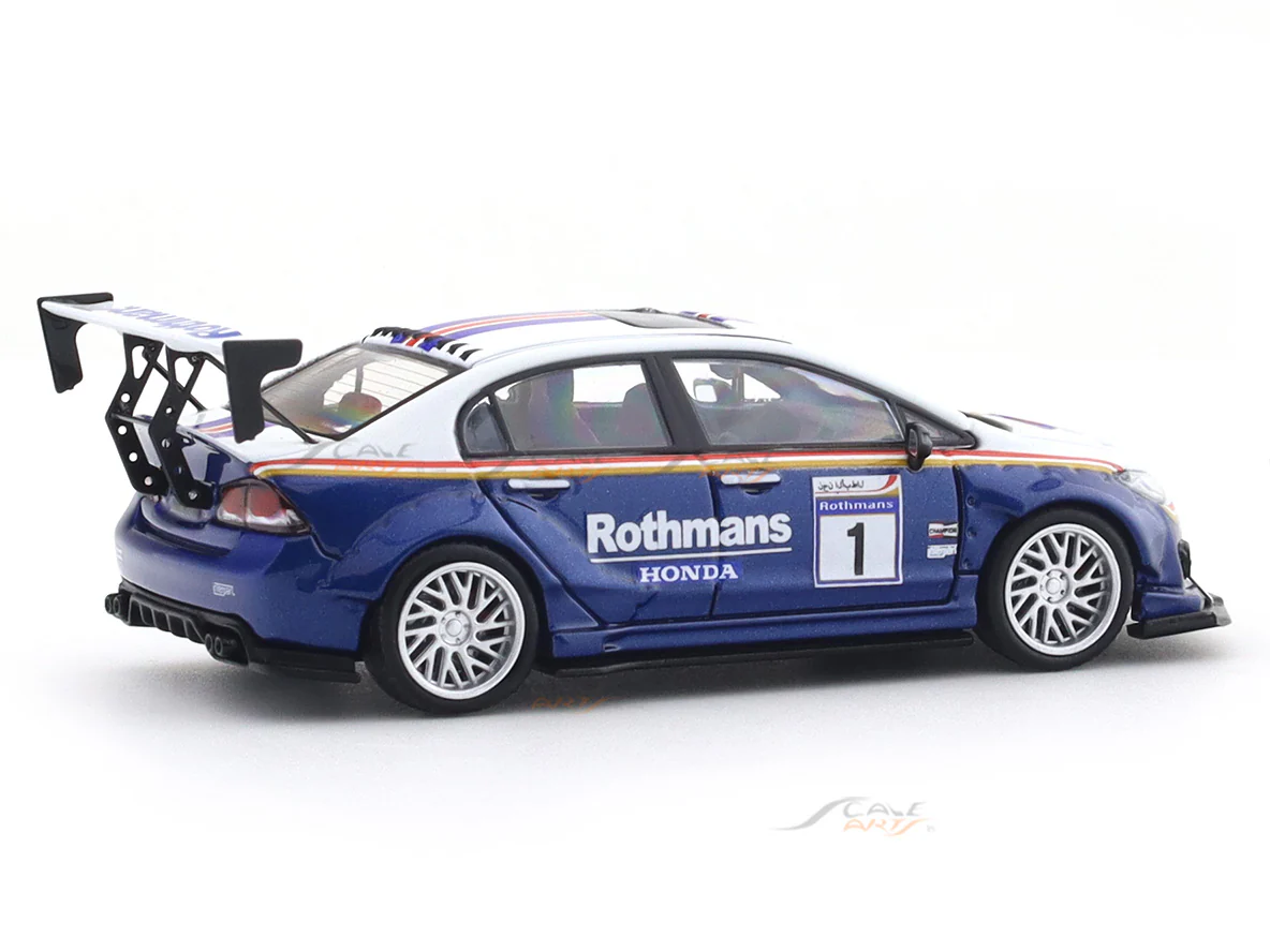 Honda Civic FD2 Rothmans with figure 1:64 Time Micro Diecast Scale Model Car Miniature - Image 5