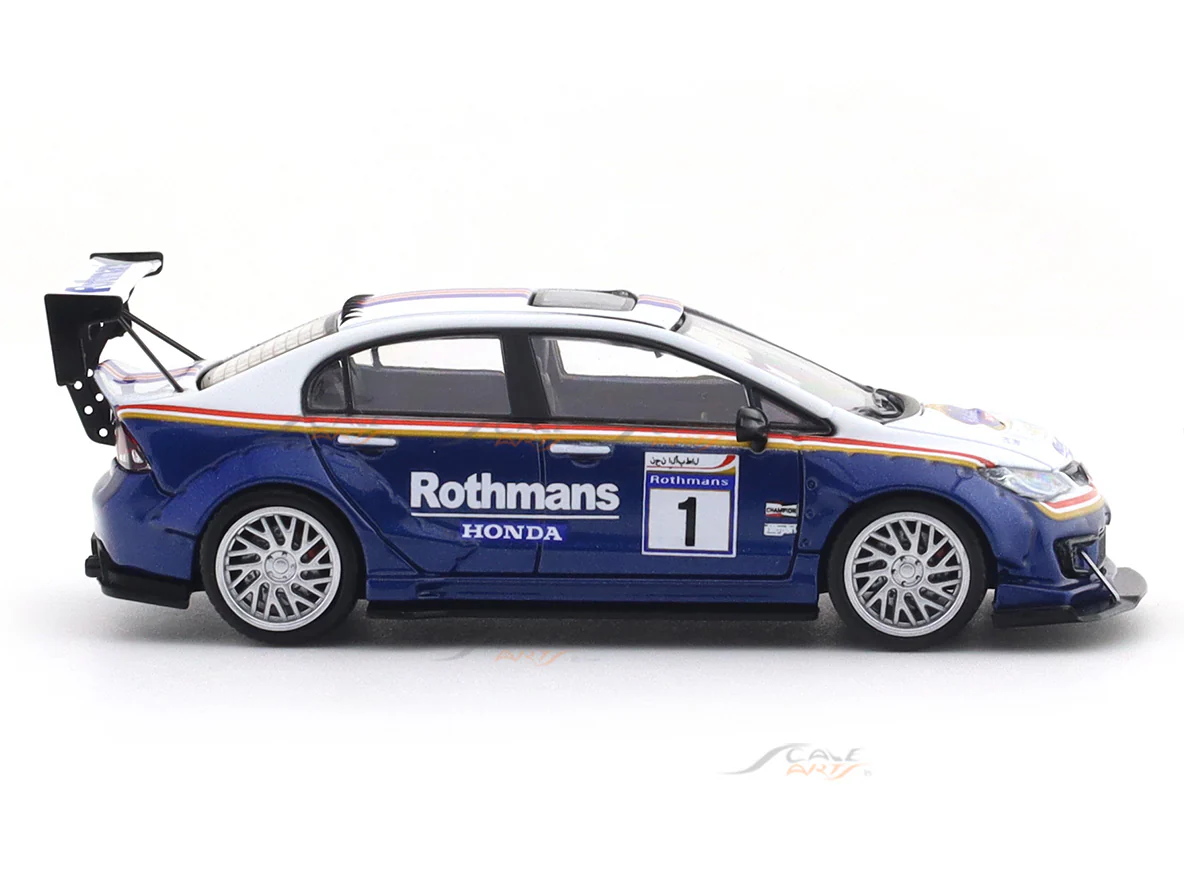 Honda Civic FD2 Rothmans with figure 1:64 Time Micro Diecast Scale Model Car Miniature - Image 6