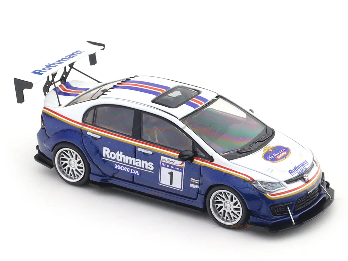 Honda Civic FD2 Rothmans with figure 1:64 Time Micro Diecast Scale Model Car Miniature - Image 8