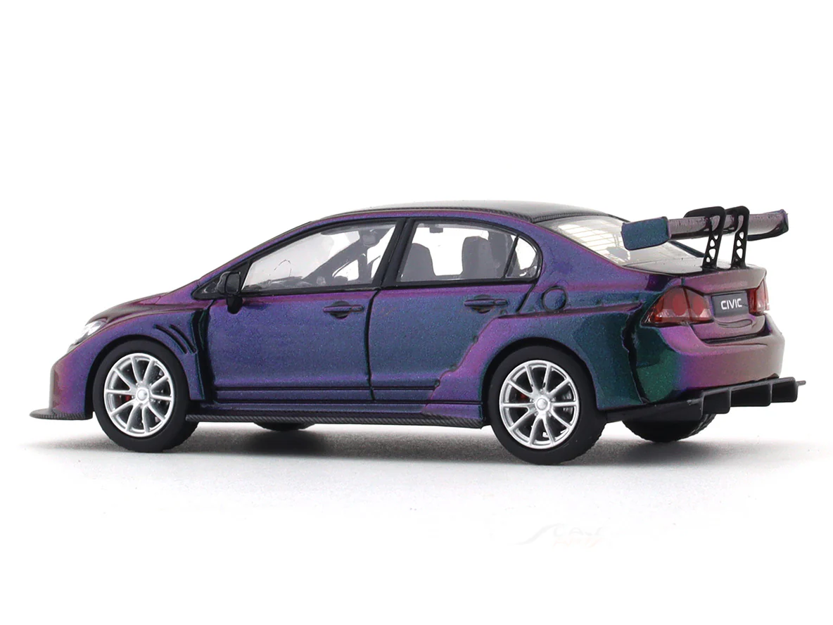 Honda Civic FD2 Silver Rims 1:64 TPC diecast scale model collectible - Image 3