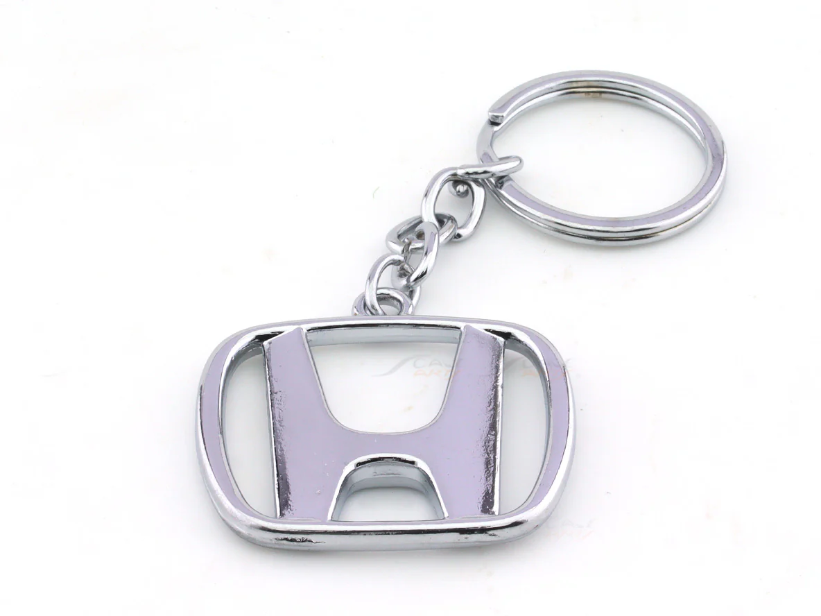 Honda logo chrome metal keyring / keychain