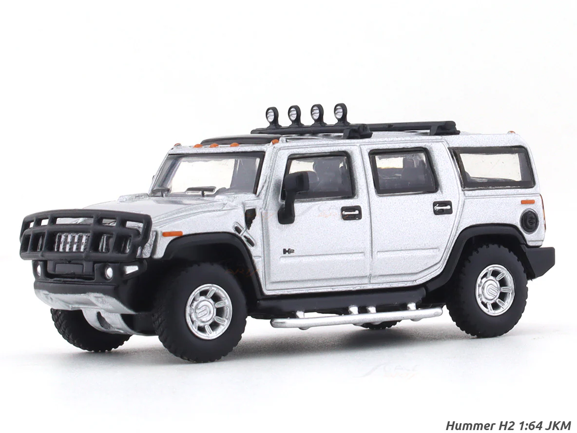 Hummer H2 Silver 1:64 JKM diecast scale model car miniature