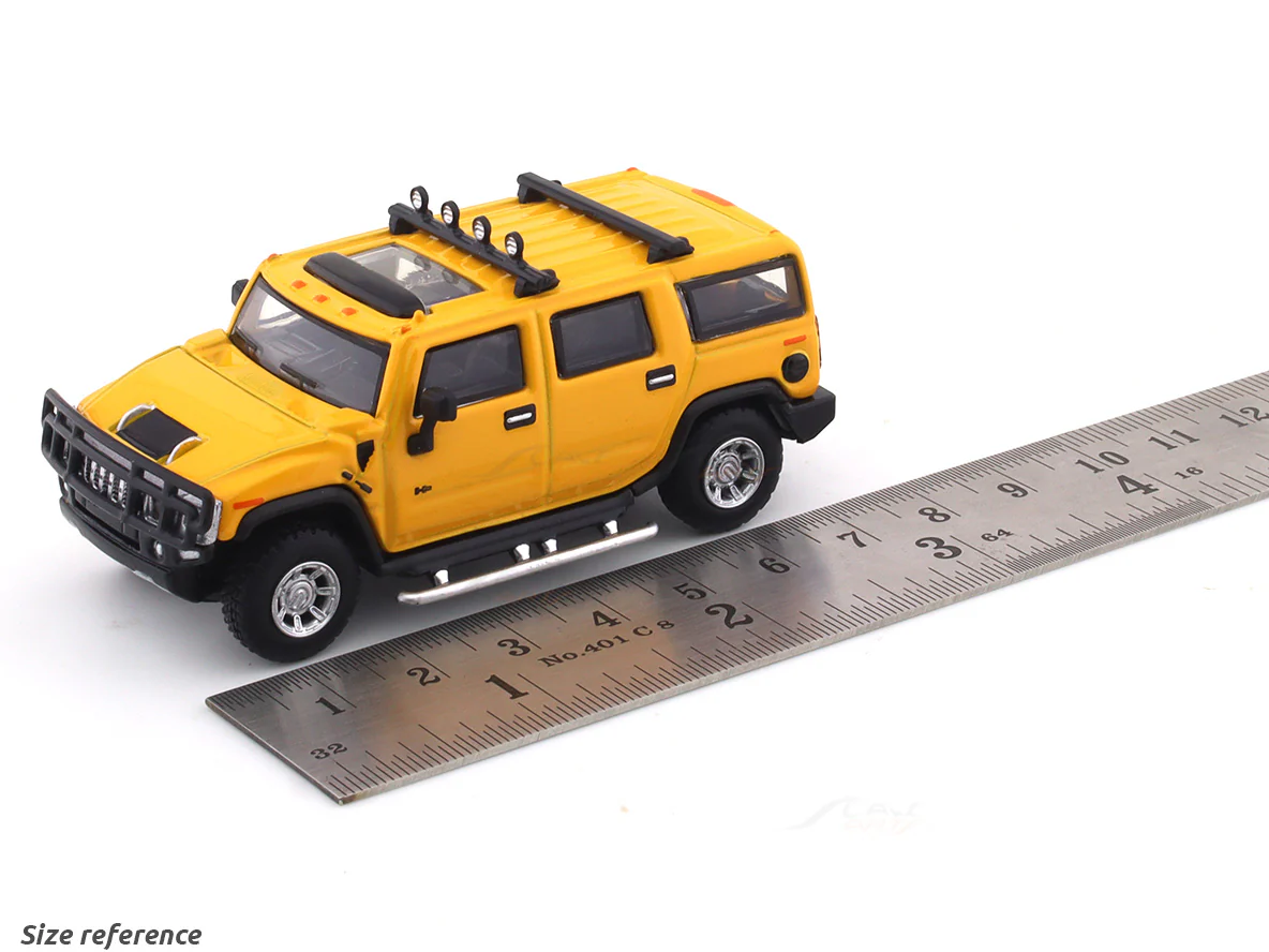 Hummer H2 Yellow 1:64 JKM diecast scale model car miniature - Image 9