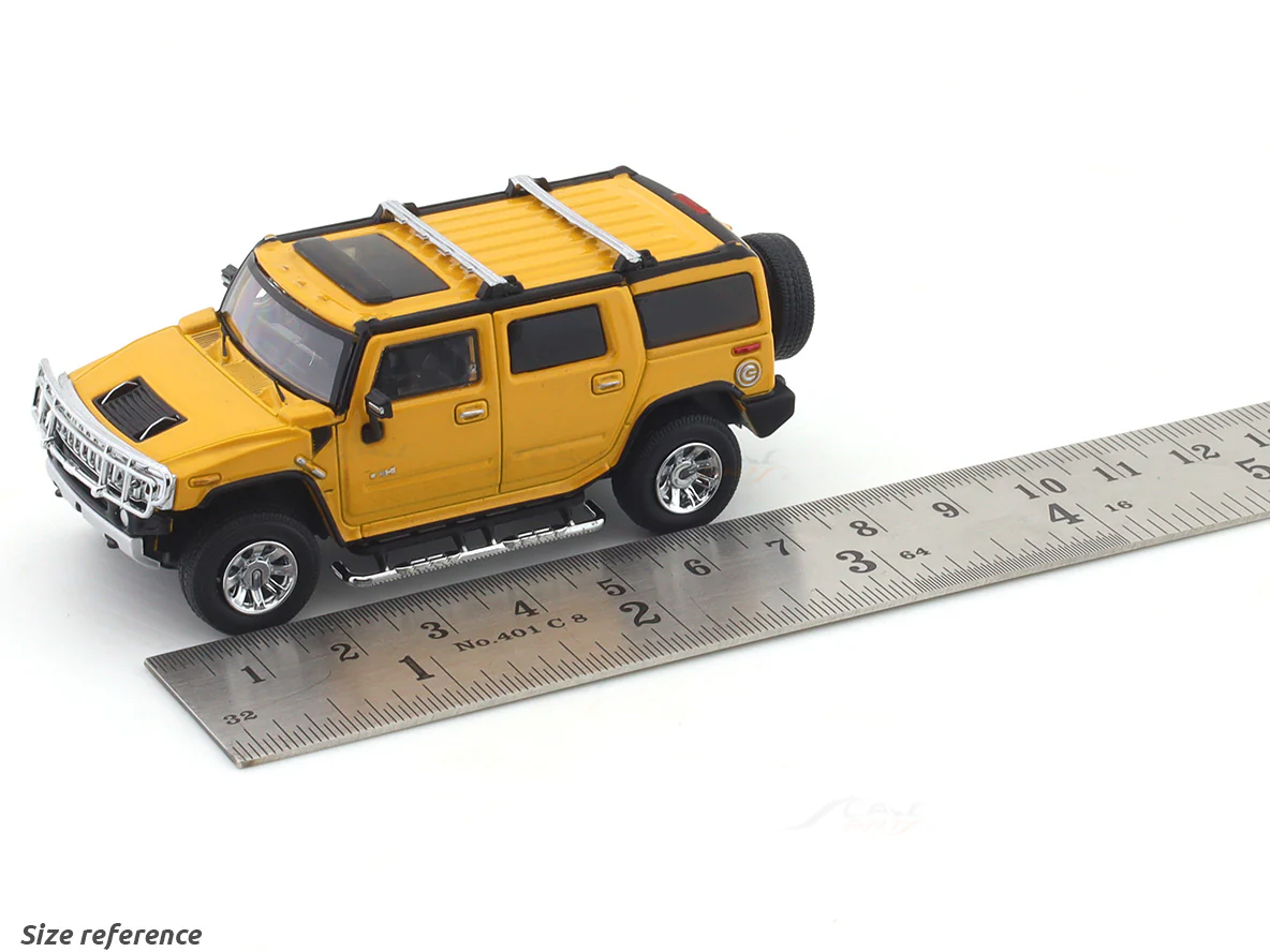 Hummer H2 Yellow 1:64 Lulu Model diecast scale model car - Image 9