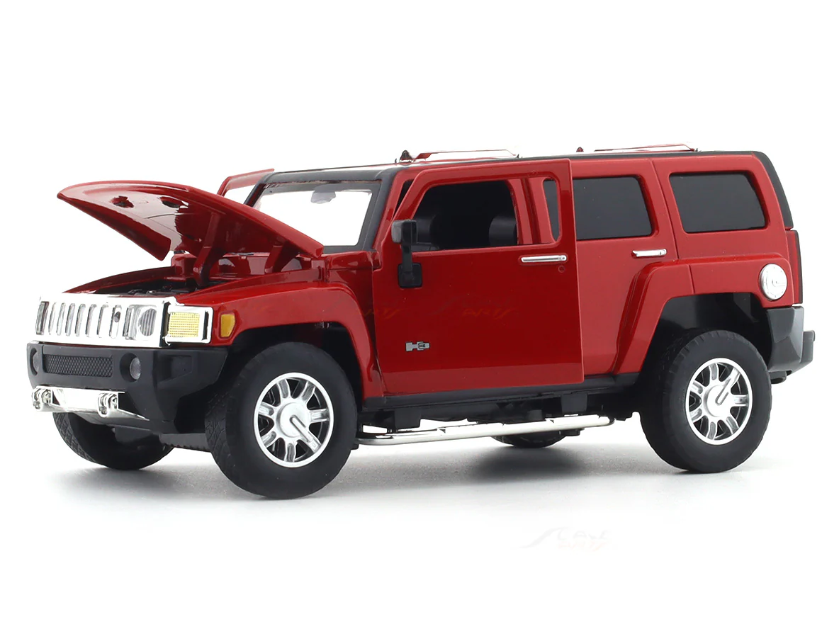 Hummer H3 red 1:24 MSZ licensed diecast Scale Model car collectible - Image 7