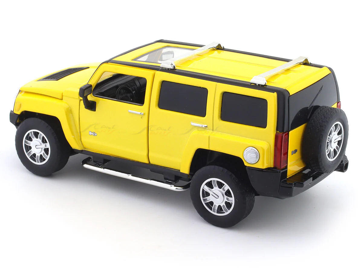 Hummer H3 yellow 1:24 MSZ licensed diecast Scale Model car collectible - Image 14