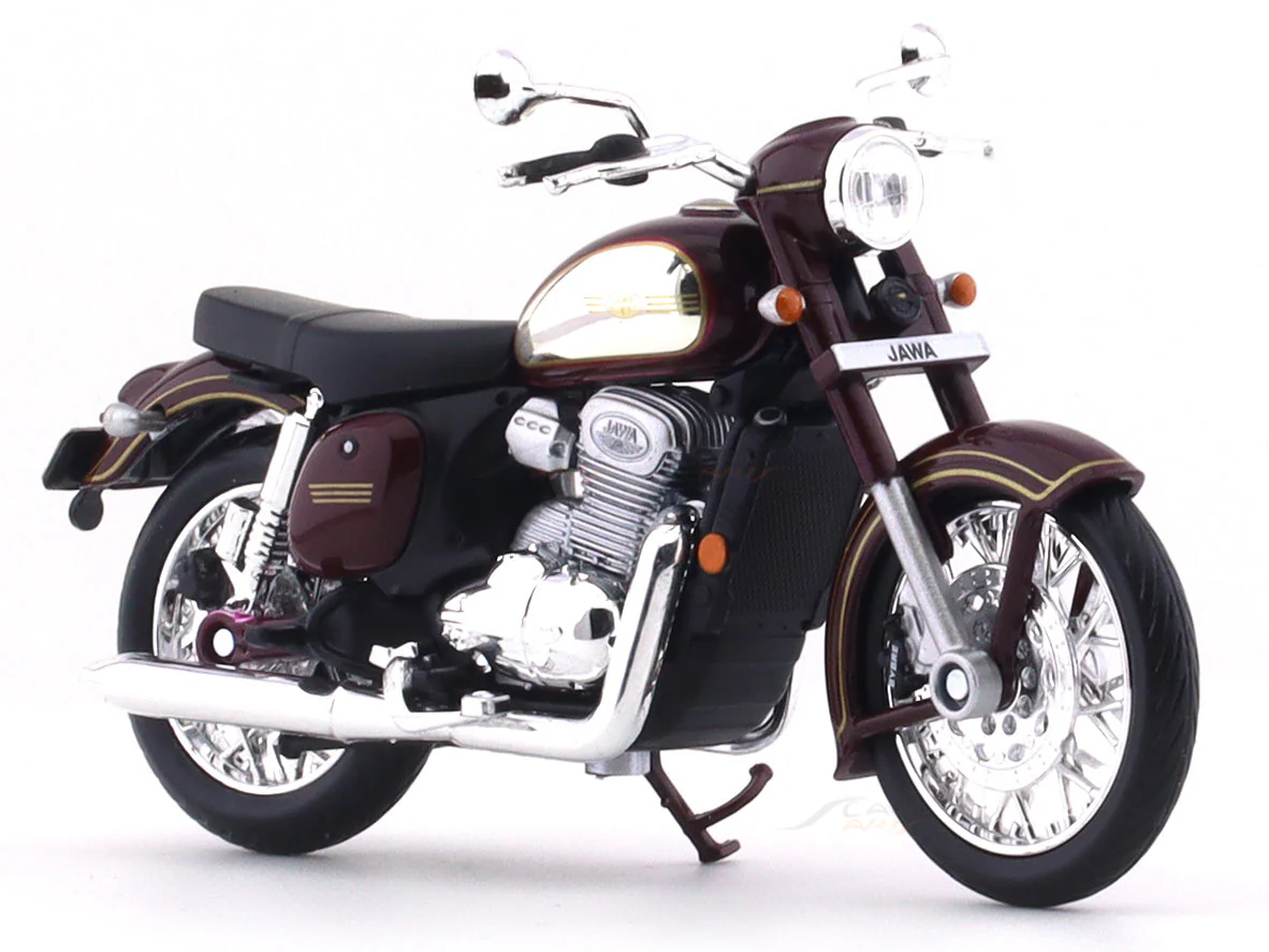 Jawa Classic Maroon with coffee mug 1:18 Maisto diecast Scale model bike - Image 7