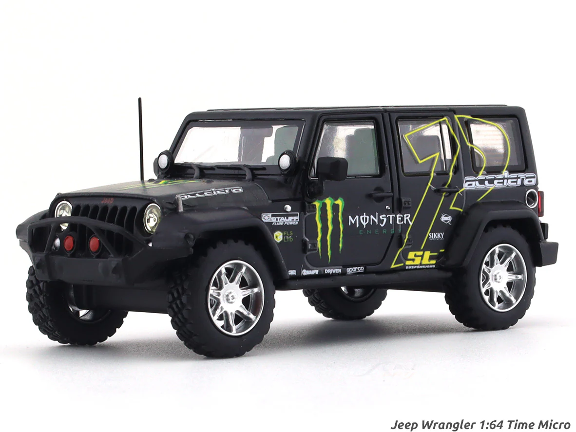 Jeep Wrangler Monster with figure 1:64 Time Micro diecast scale model car - Image 2
