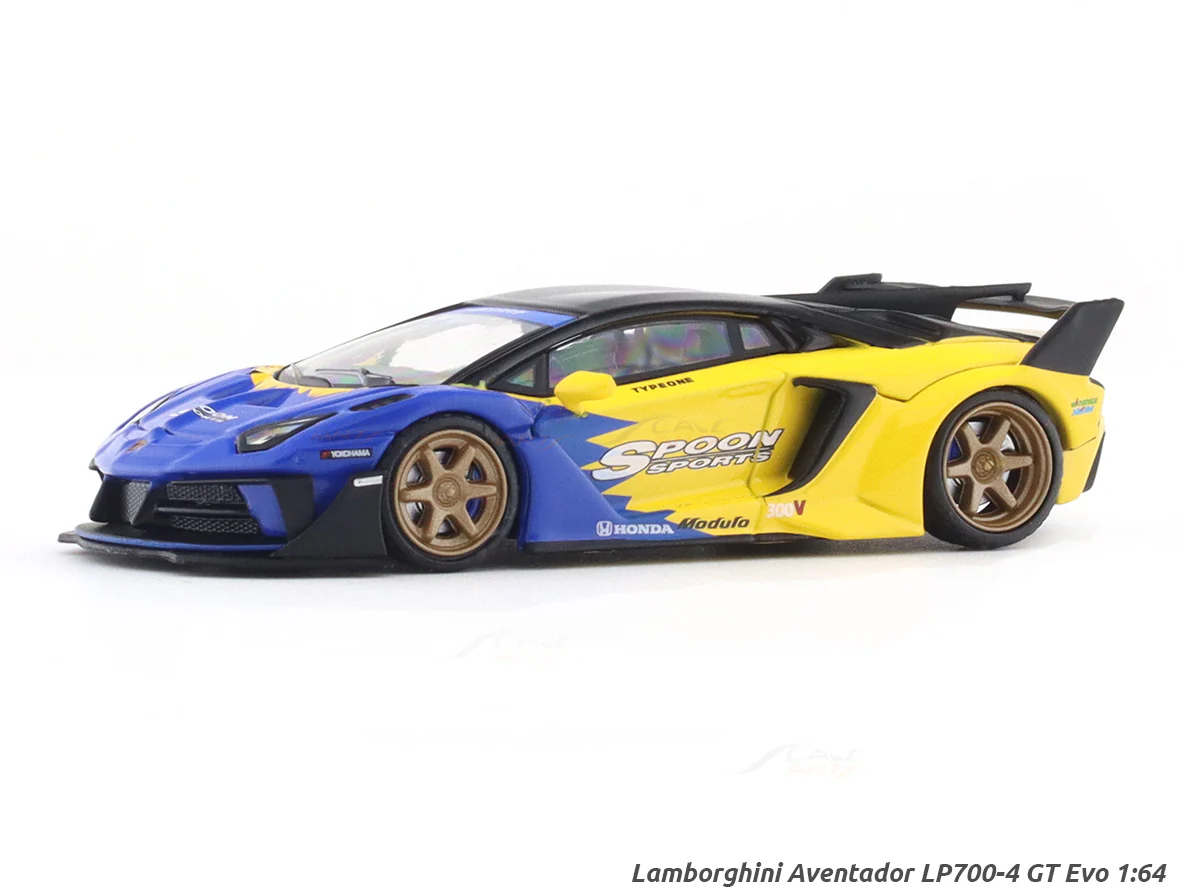 Lamborghini Aventador LP700-4 GT Evo Spoon 1:64 licensed diecast scale model car miniature