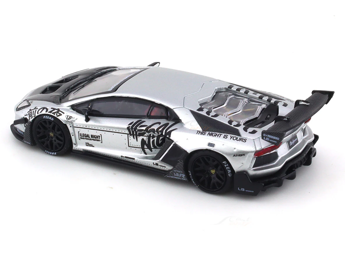 Lamborghini Aventador LP700-4 silver DX 1:64 Time Micro diecast scale model miniature car - Image 10