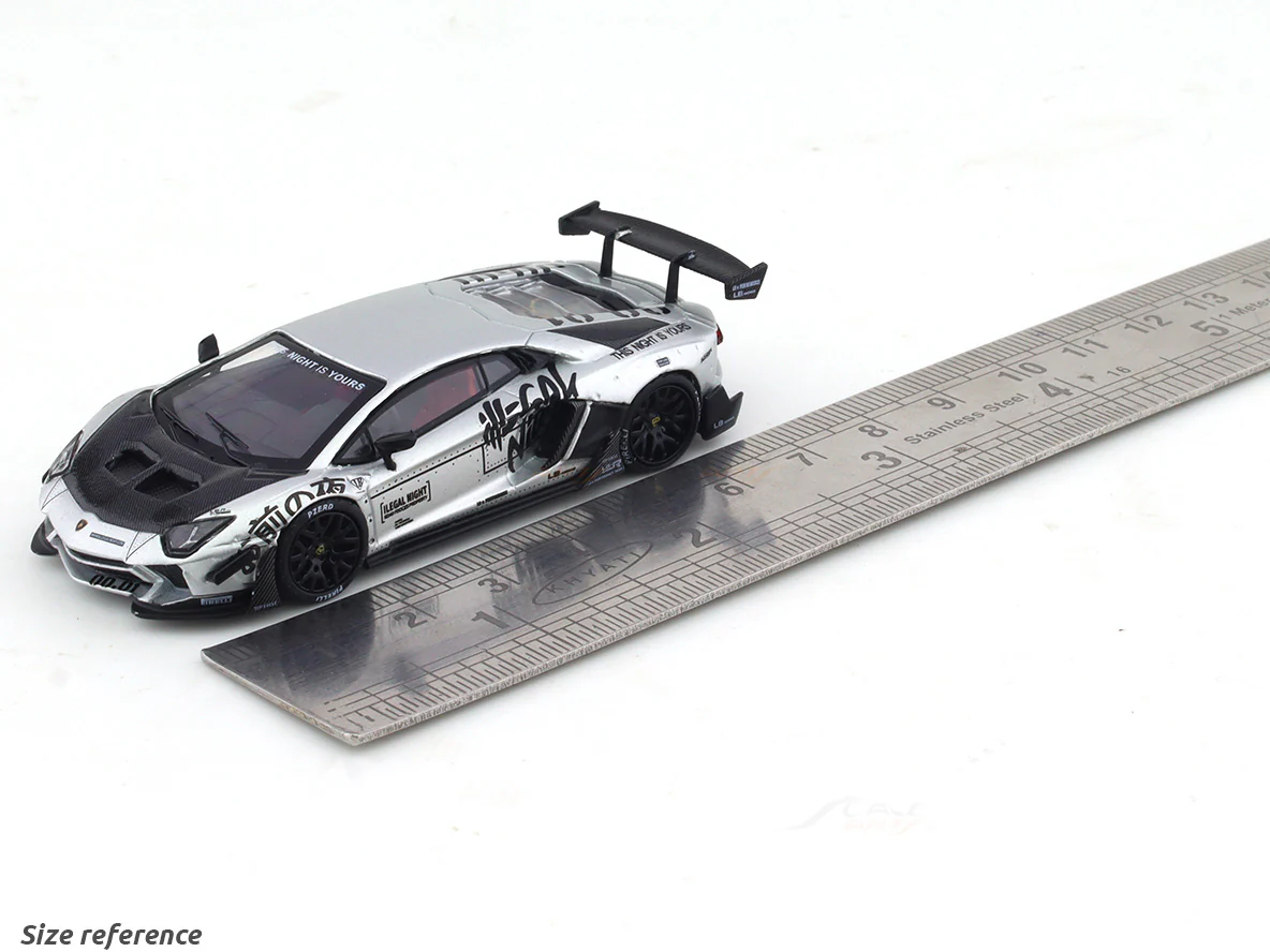 Lamborghini Aventador LP700-4 silver DX 1:64 Time Micro diecast scale model miniature car - Image 11