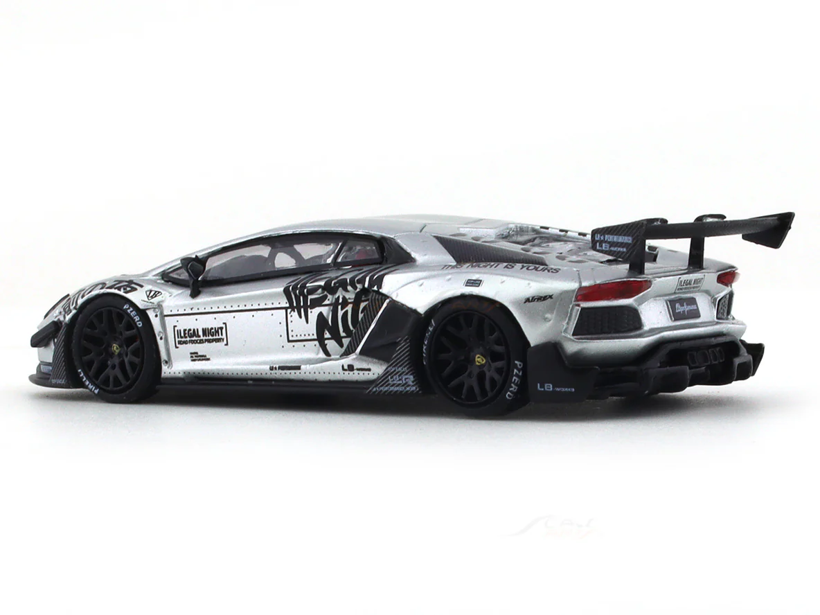 Lamborghini Aventador LP700-4 silver DX 1:64 Time Micro diecast scale model miniature car - Image 5