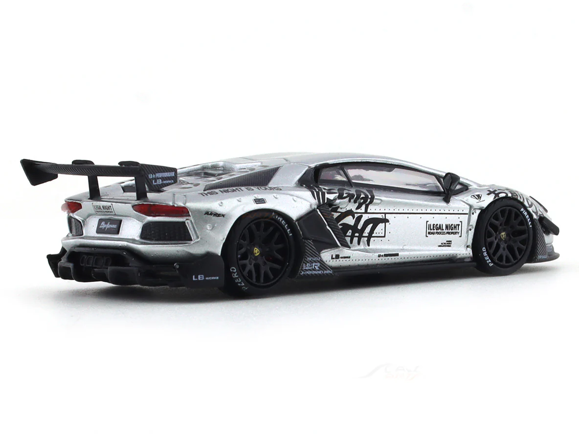 Lamborghini Aventador LP700-4 silver DX 1:64 Time Micro diecast scale model miniature car - Image 6