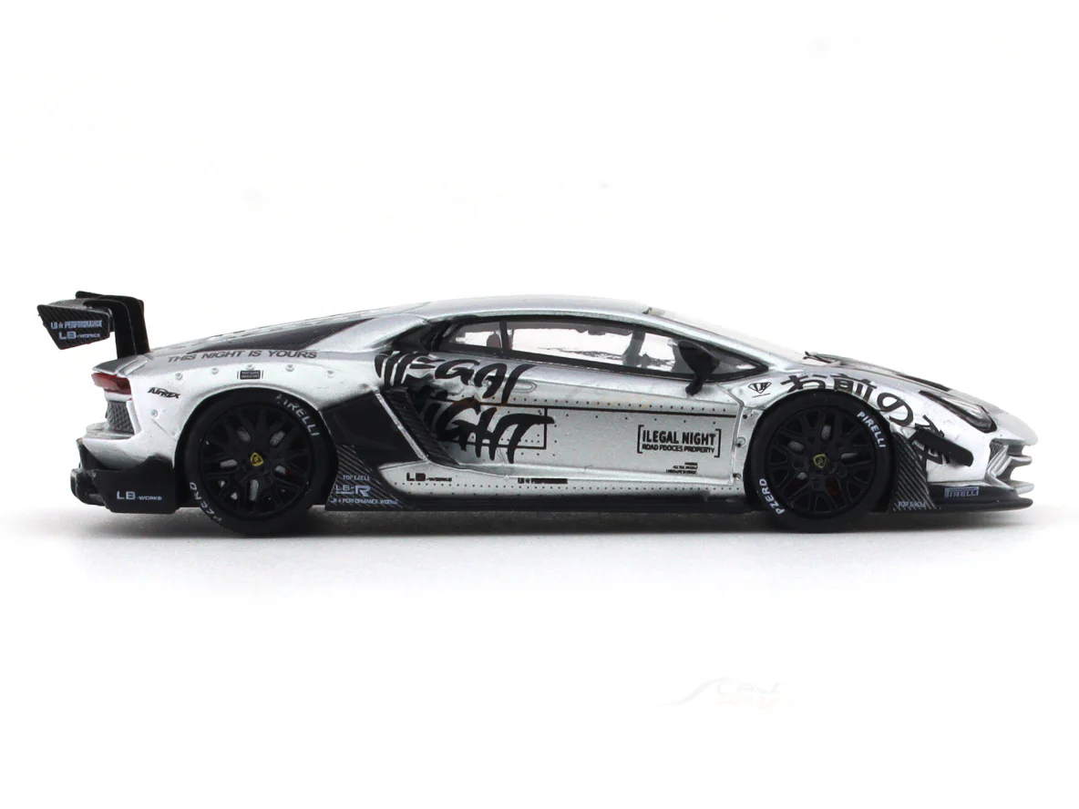 Lamborghini Aventador LP700-4 silver DX 1:64 Time Micro diecast scale model miniature car - Image 7