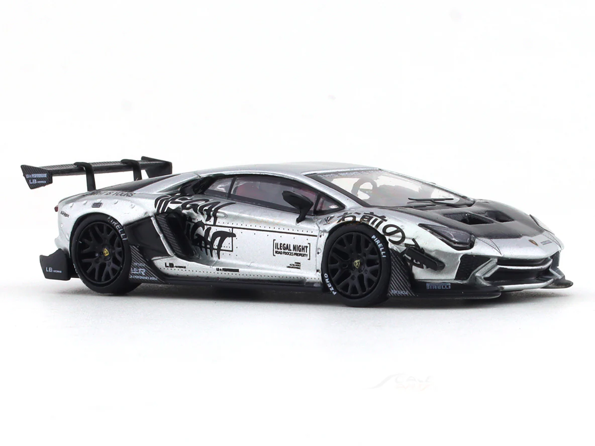 Lamborghini Aventador LP700-4 silver DX 1:64 Time Micro diecast scale model miniature car - Image 8