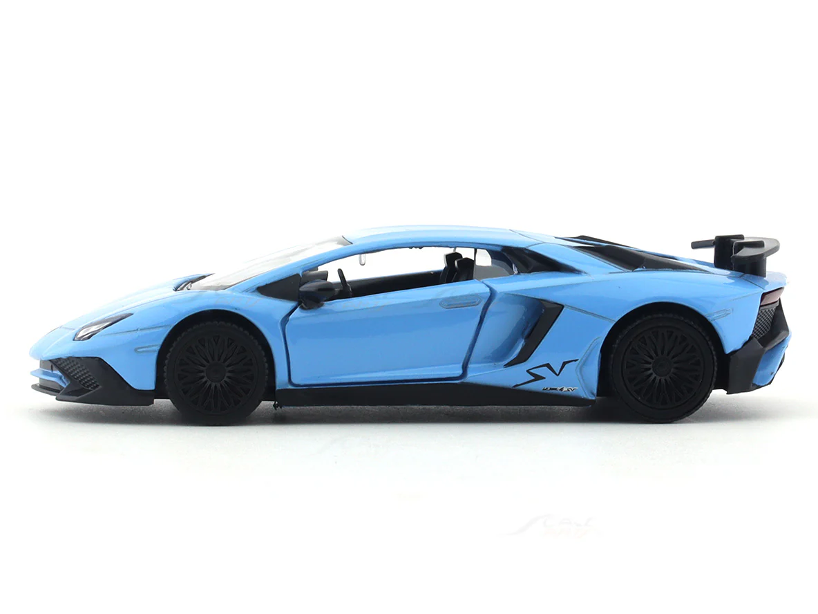 Lamborghini Aventador LP750-4 matte blue 1:32 RMZ City 5 inch pullback diecast scale model car - Image 2