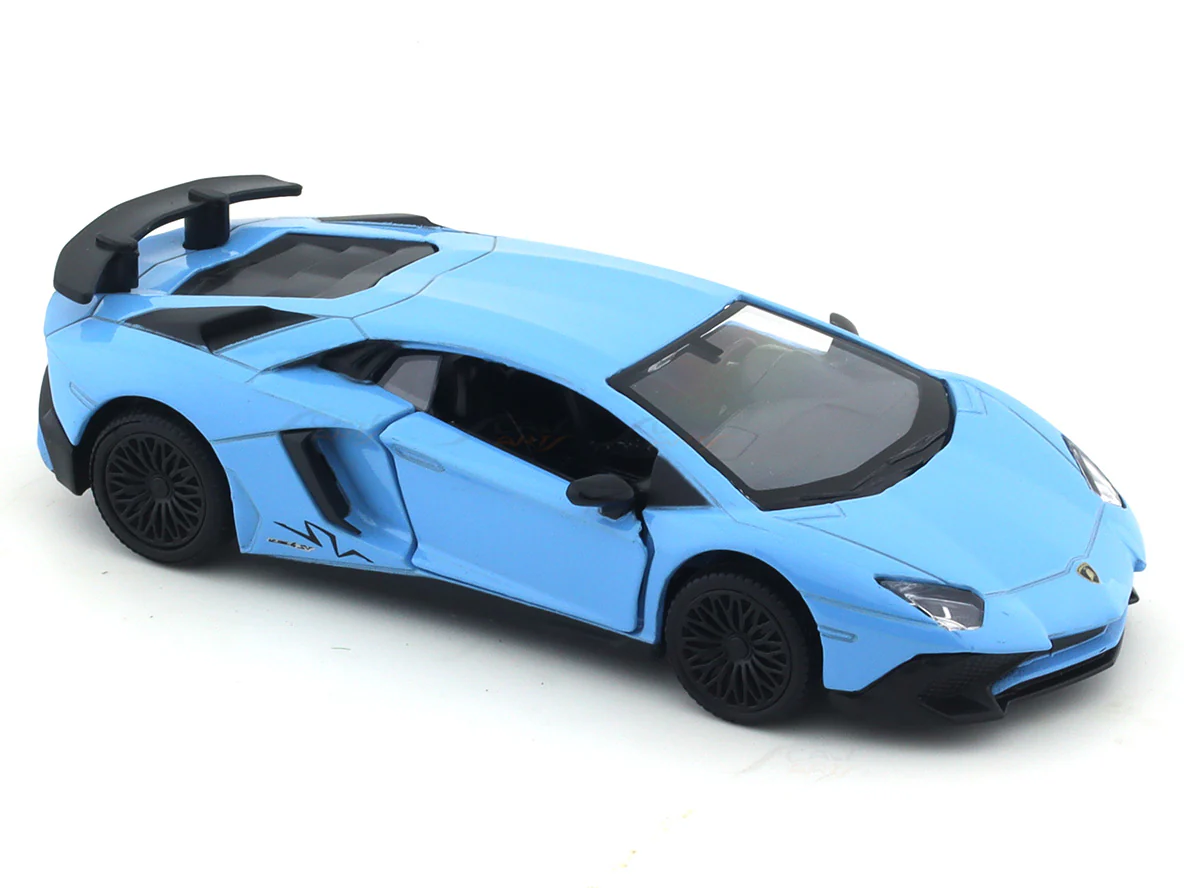 Lamborghini Aventador LP750-4 matte blue 1:32 RMZ City 5 inch pullback diecast scale model car - Image 7