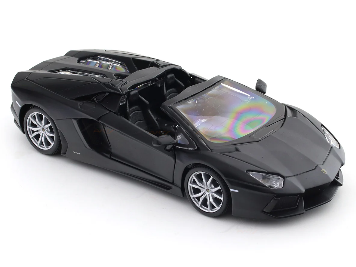 Lamborghini Aventador Roadster matte black 1:24 Maisto licensed diecast Scale Model car collectible - Image 14