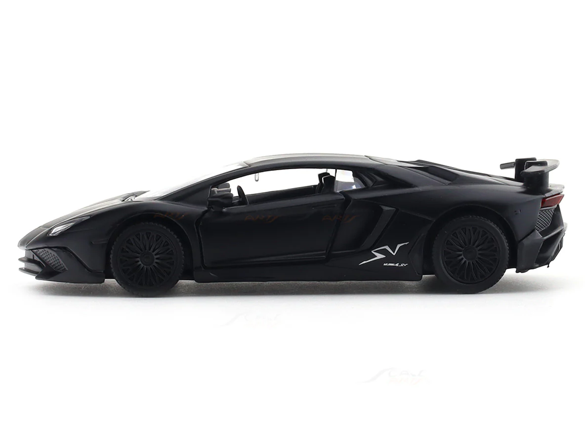 Lamborghini Aventador SV Coupe matte black 1:33-42 RMZ City licensed pull back car scale model - Image 2