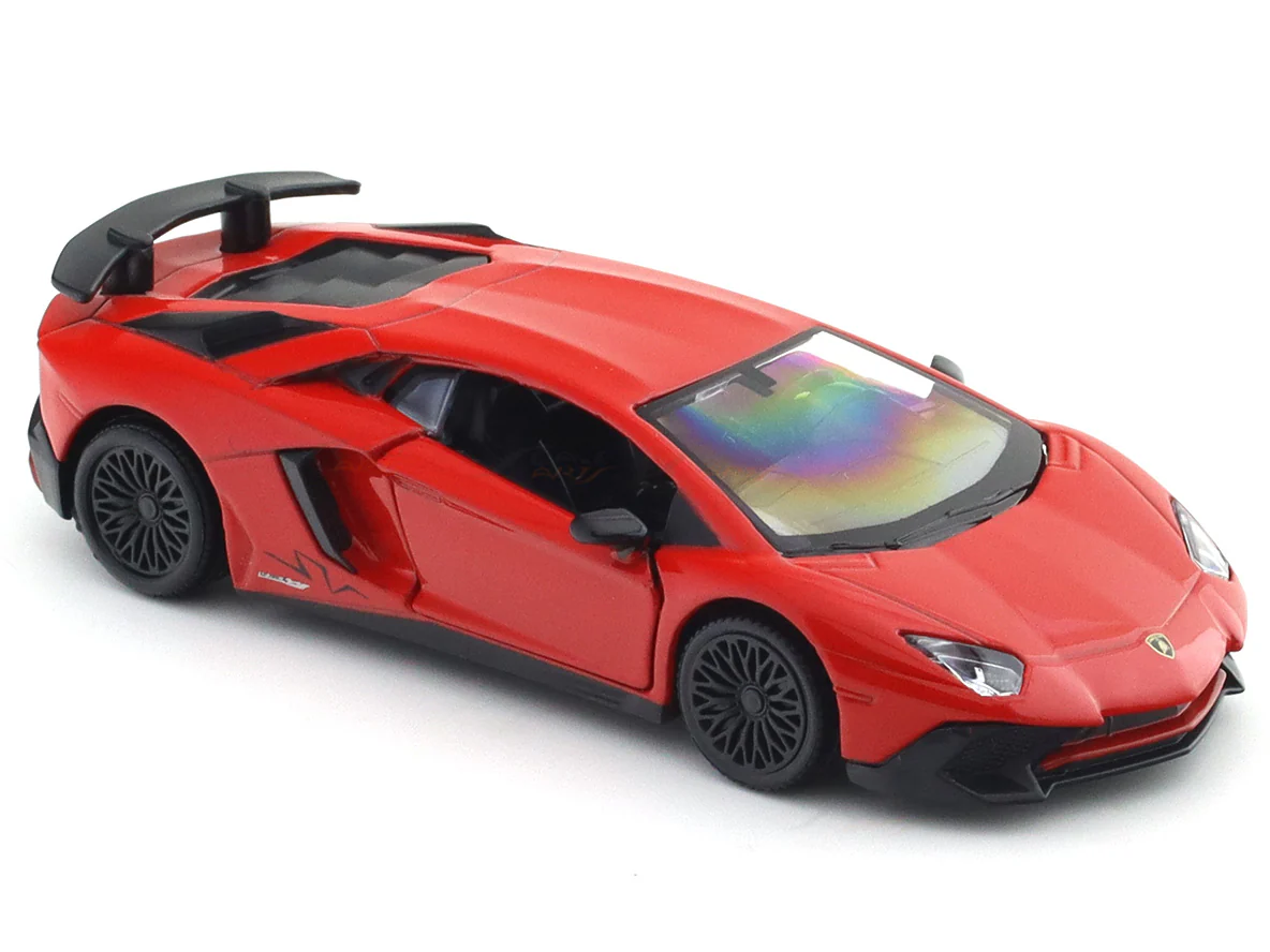 Lamborghini Aventador SV Red 1:33-42 RMZ City licensed pull back car scale model - Image 10