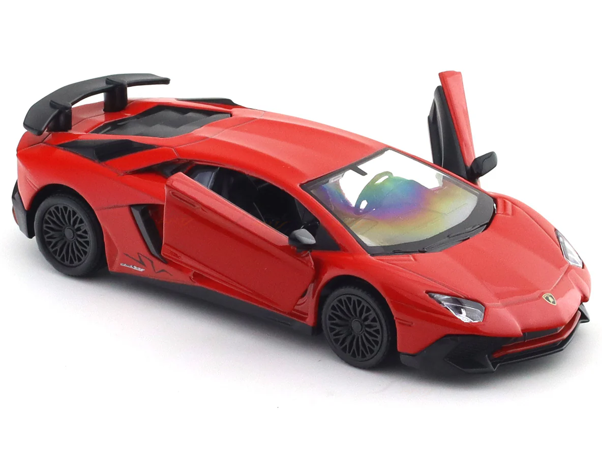 Lamborghini Aventador SV Red 1:33-42 RMZ City licensed pull back car scale model - Image 12