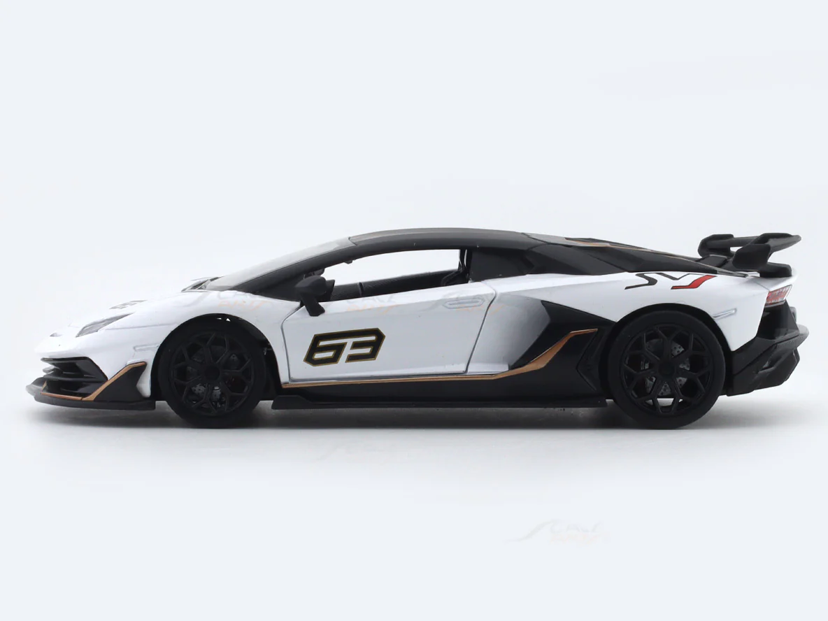 Lamborghini Aventador SVJ white 1:24 MSZ licensed diecast Scale Model car collectible - Image 2
