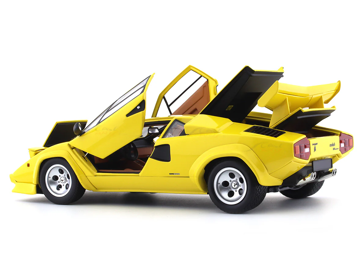 Lamborghini Countach LP5000 Quattrovalvole yellow 1:18 Kyosho diecast scale model car collectible - Image 11