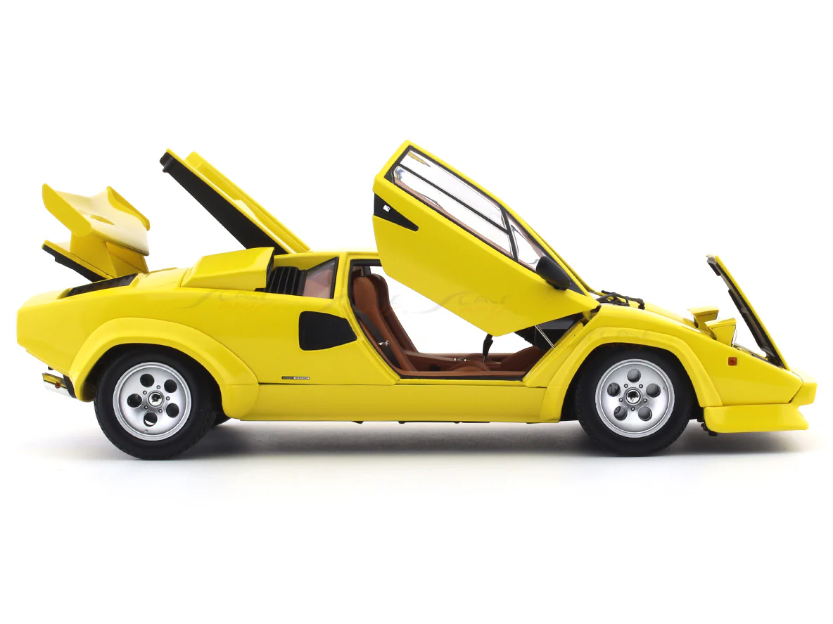 Lamborghini Countach LP5000 Quattrovalvole yellow 1:18 Kyosho diecast scale model car collectible - Image 13