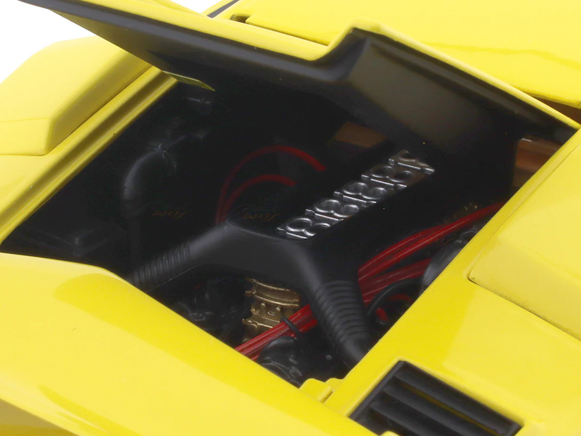 Lamborghini Countach LP5000 Quattrovalvole yellow 1:18 Kyosho diecast scale model car collectible - Image 21
