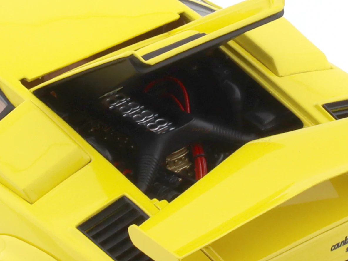 Lamborghini Countach LP5000 Quattrovalvole yellow 1:18 Kyosho diecast scale model car collectible - Image 22